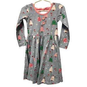 Eleanor Rose Dress Girls Size 3-4 Joy Style Christmas Trees